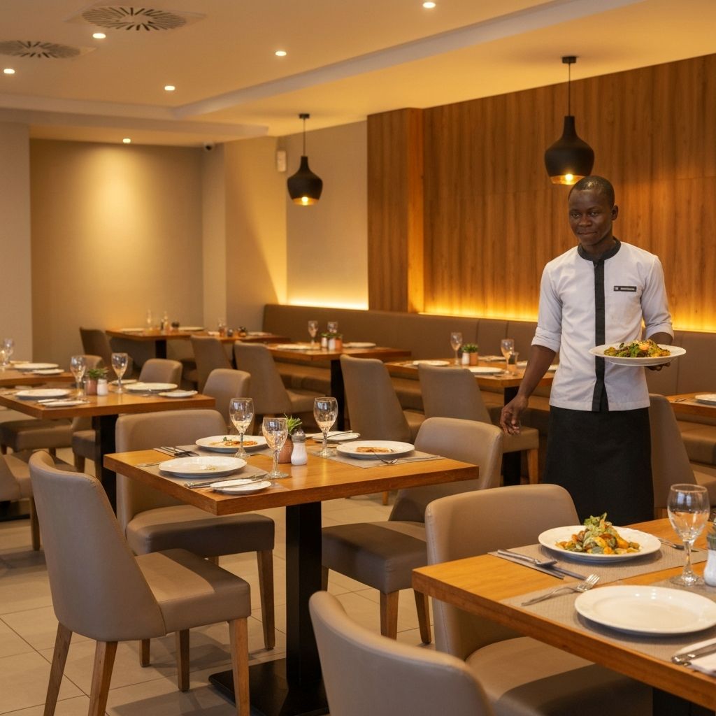 Montclair hotel restaurant interior with Italian cuisine